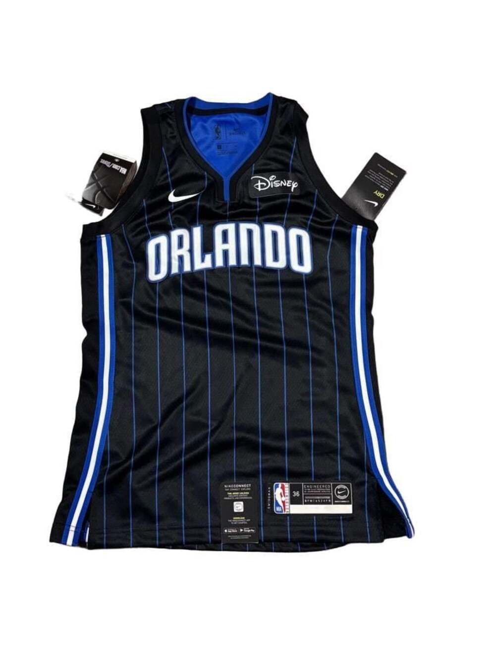 Nike Orlando Magic Icon Edition Swingman Jersey Black Pinstripe Size 36 Small